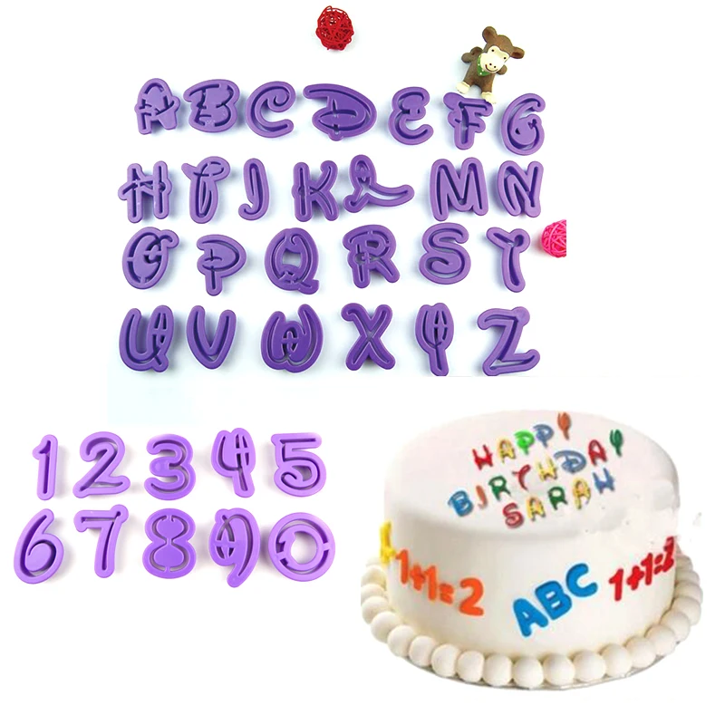 36 шт. забавные шрифты алфавита набор для печенья с цифрами и буквами форма торта