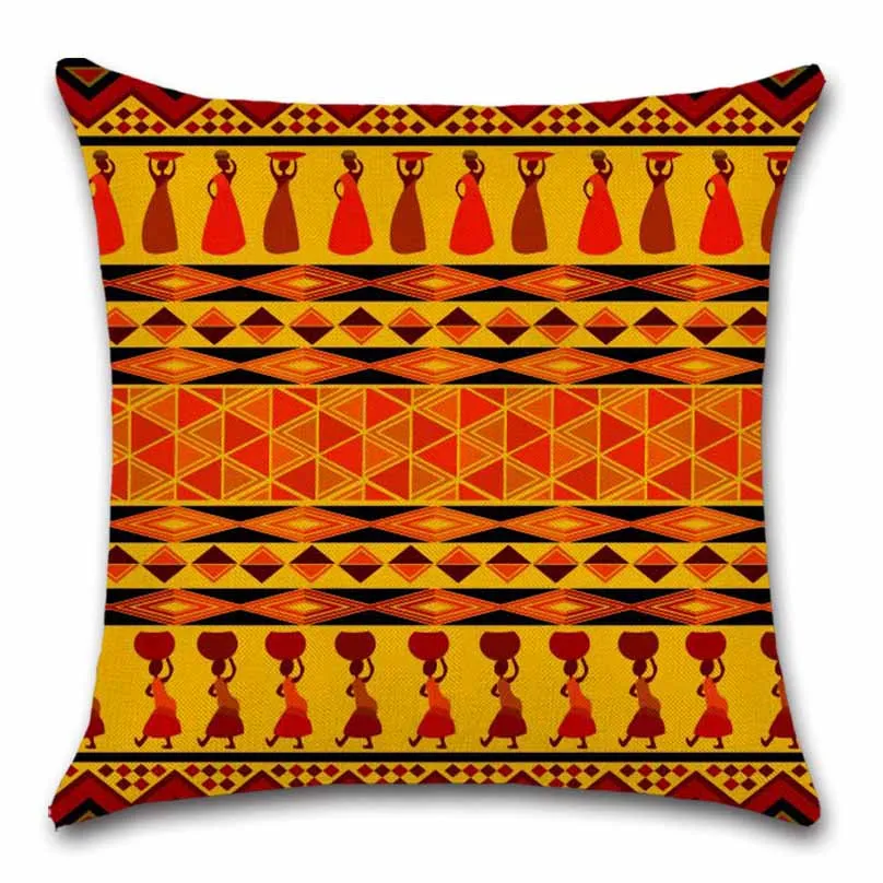 Наволочка в африканском стиле с геометрическим рисунком декоративное сиденье