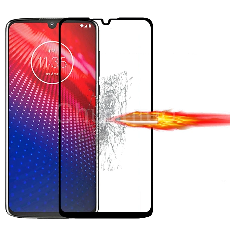 Защитная пленка на весь экран для Motorola Moto Z4 устойчивая к царапинам закаленное