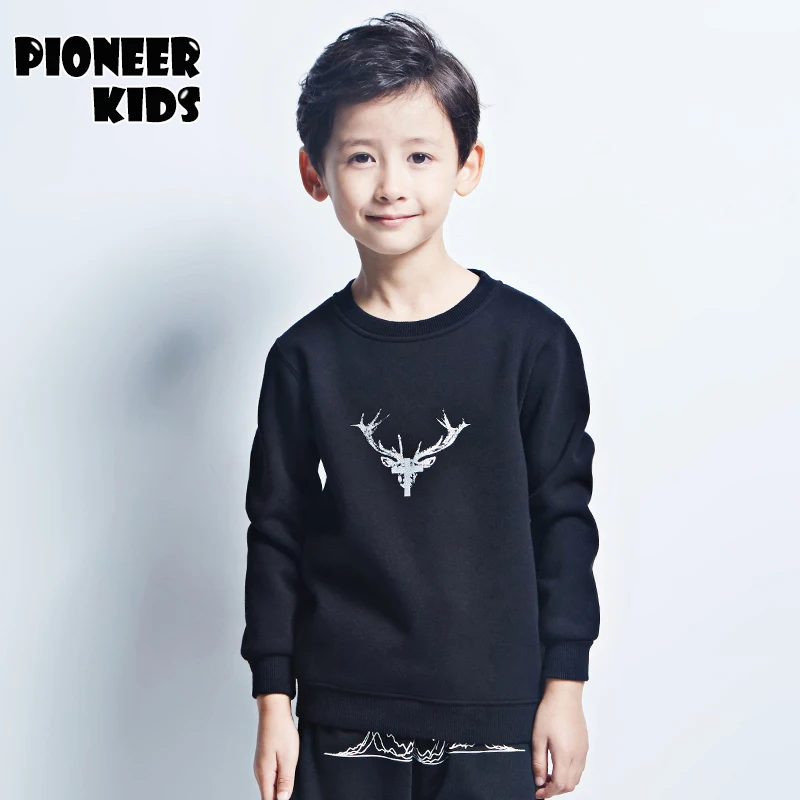 Pioneer Kids/толстовки для подростков От 4 до 16 лет мальчиков зимние хлопковые модные
