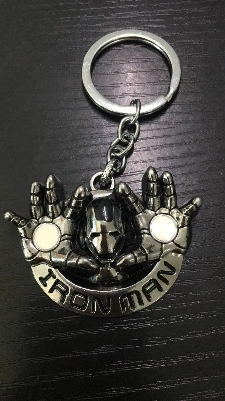sliver heise Super Hero Мстители Железный человек ручной формы металлический держатель для ключей для держатель для ключей порте скрипичный ключ подарок Для мужчин Для женщин Сувениры - Цвет: sliver heise