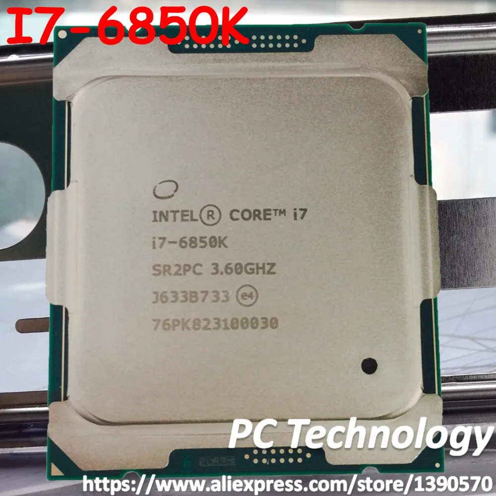 Оригинальный телефон Intel Xeon I7 6850k 6850K 3 60 ГГц 15M 14 нм 6 ядер стандартный процессор