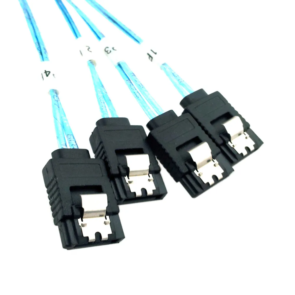 CY Internal Mini SAS SFF-8643 Host to 4 SATA 7pin Target Hard Disk 6Gbps Data Server Raid Cable 50cm | Компьютеры и офис