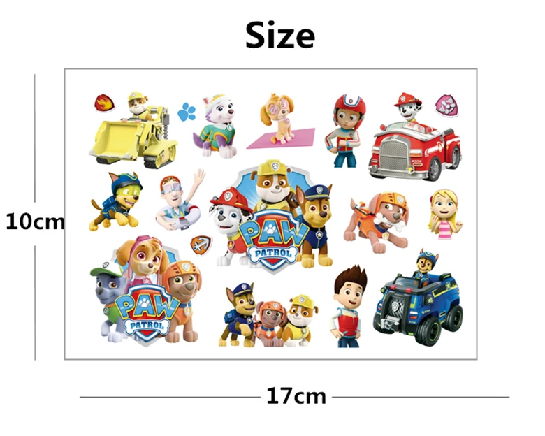 FGHGF 10 шт. милая собака агент детский временный боди арт флэш тату стикер 17*10 см