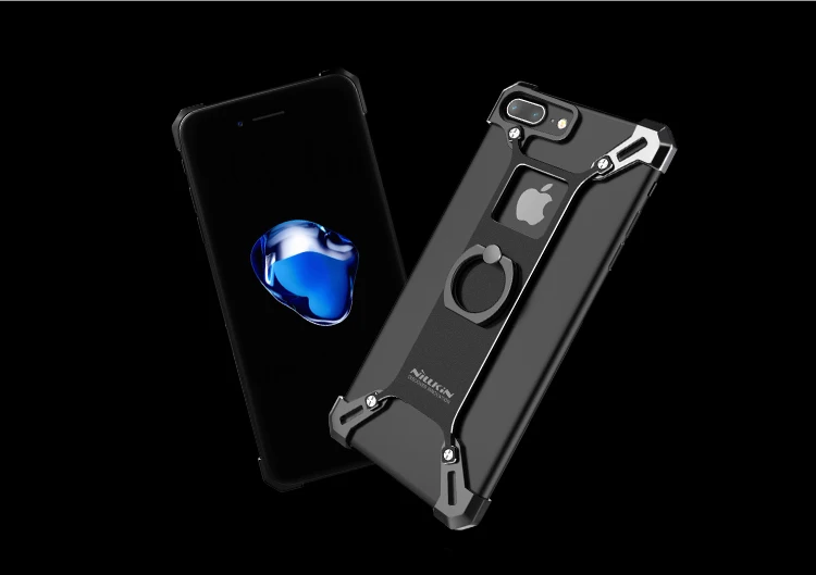 Марка NILLKIN barde металлический корпус с защитой от повреждений и кольцом для Apple iPhone 7/7 Plus, чехол-накладка на заднюю крышку, Nilkin бампер с розничной посылка