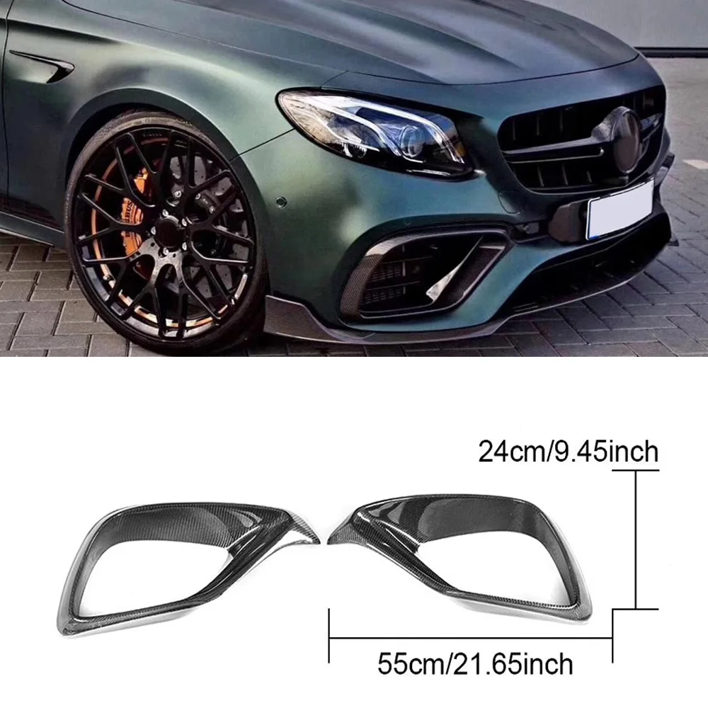 Карбоновая вентиляционная крышка передней противотуманной фары рамка для Mercedes