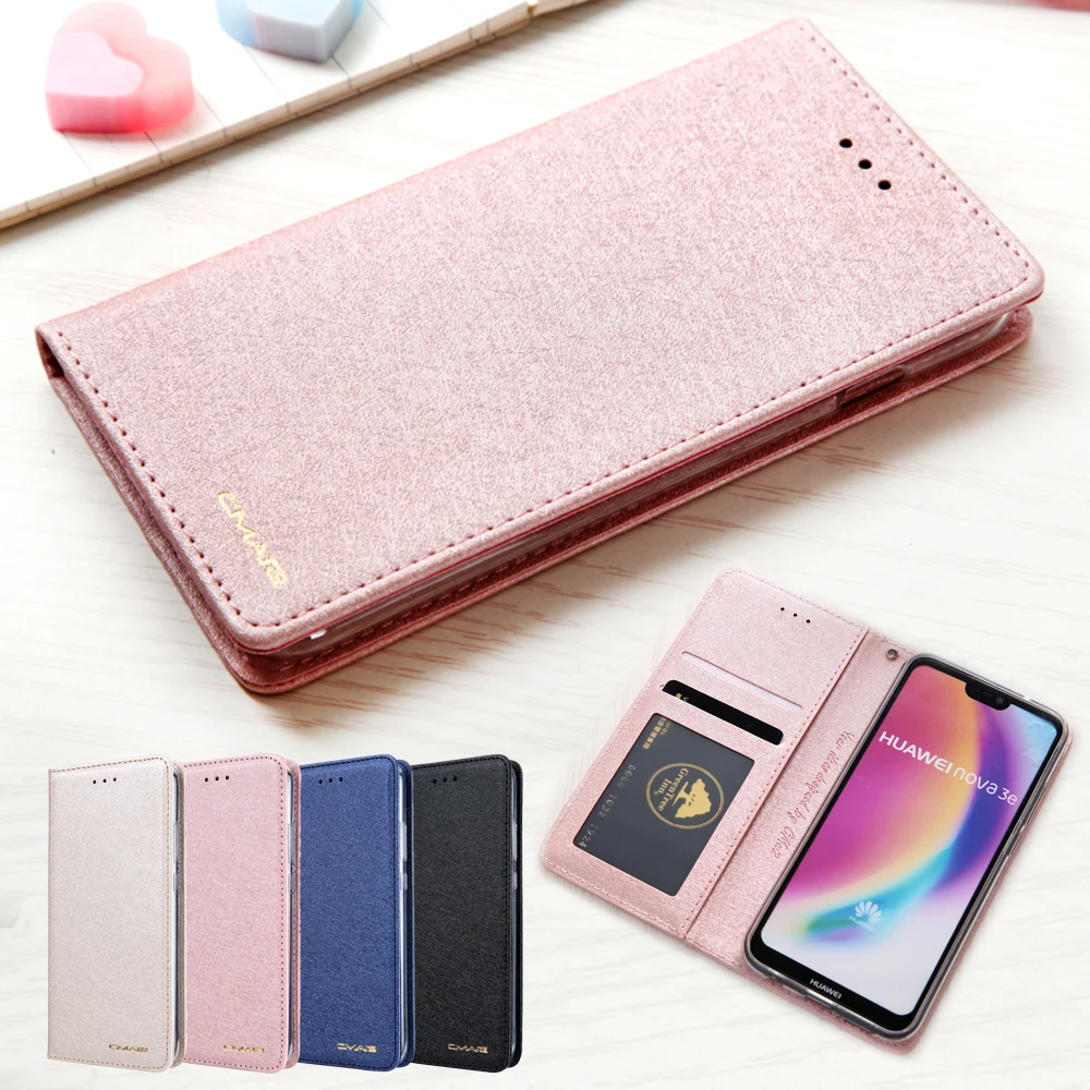 Магнитный флип-чехол для huawei P20 Lite P20 Шелковый кожаный и силиконовый мягкий чехол huawei P20 Lite чехол роскошные чехлы для телефонов