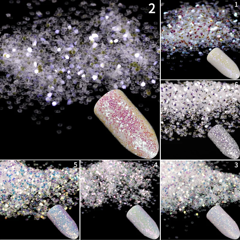 Единорог Аврора белый Блестки для ногтей Книги по искусству Блеск порошок