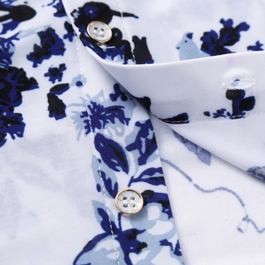 Рубашка мужская с принтом коротким рукавом тонкая высокого качества