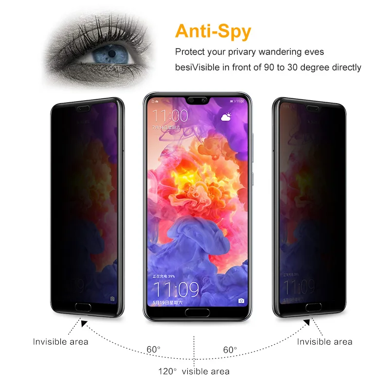Защитное стекло SmartDevil закаленное 3D для Huawei p20 Pro P20 защита экрана от