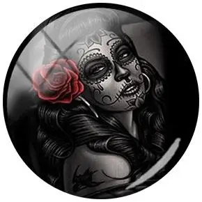 JWEIJIAO, Бабочка, цветок, череп, скелет, изображение невесты, стеклянные драгоценные камни, кабошон, купол, демонстрация, плоская задняя часть, сделай сам, Хэллоуин, ювелирное изделие, аксессуары - Цвет: A619