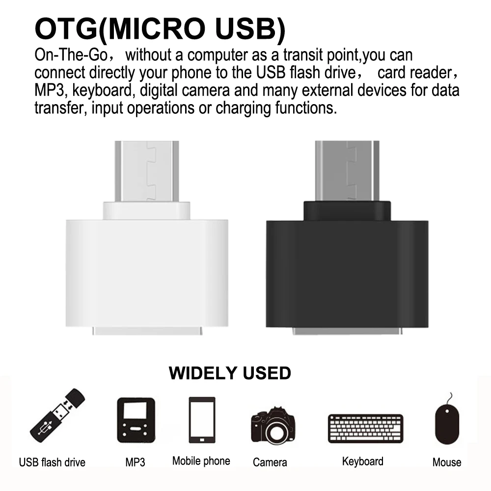 PUJIMAX 3 Упак. Мини OTG адаптер для мобильного телефона планшет кард ридер микро USB