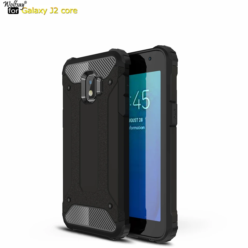 Wolfsay для крышки samsung Galaxy J2 Core чехол гибридная прочная Броня ТПУ &amp PC телефона Fundas