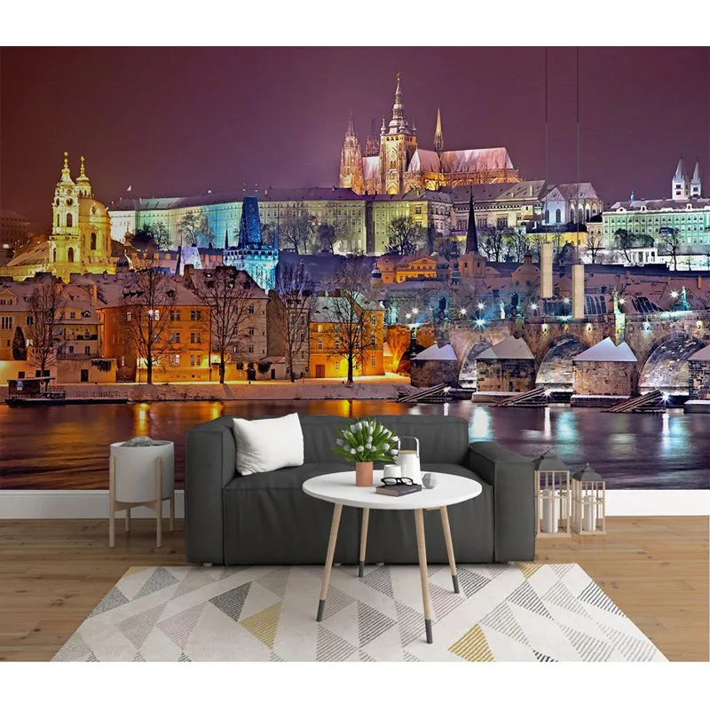 Современные Настенные обои с изображением Пражского замка настенные 3D для