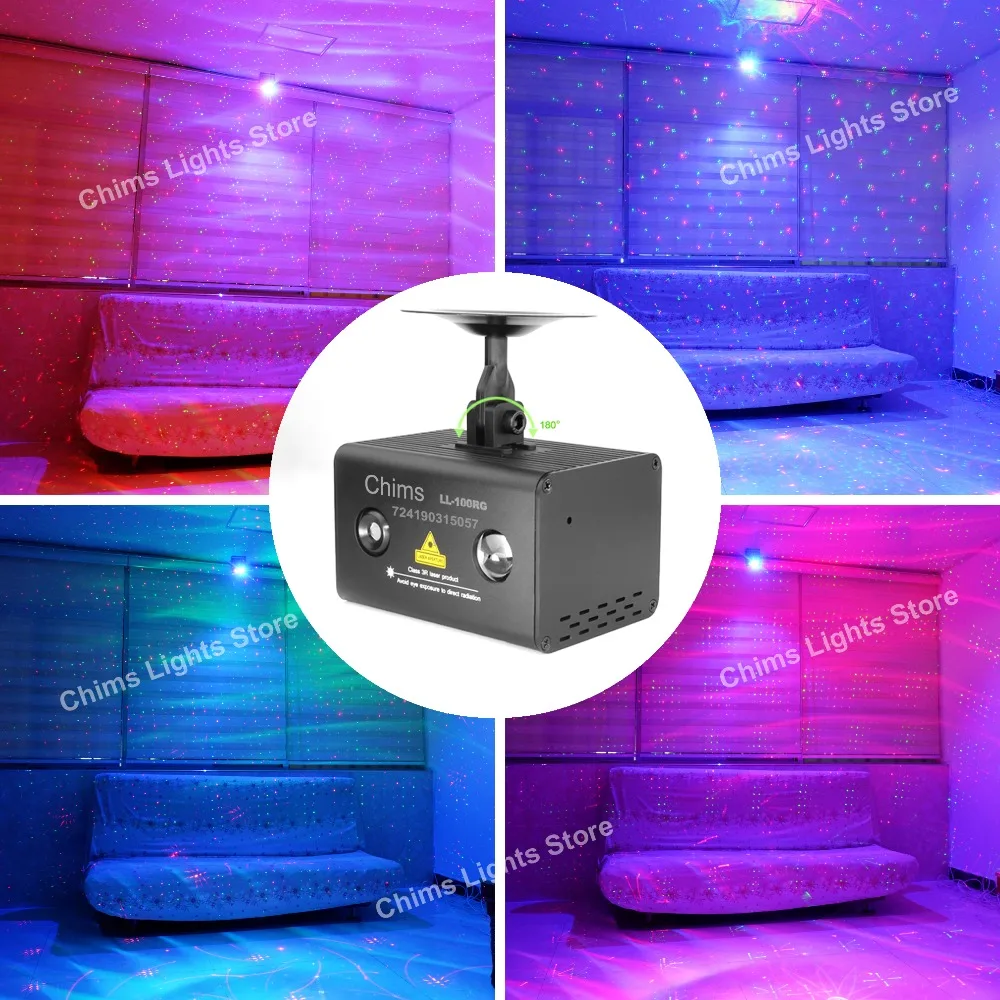 Chims Remote Water Galaxy Effect Full RG сценический лазерный свет цветной RGB светодиодный свет Fiesta сценическая Рождественская вечеринка метеоритный дождь ...