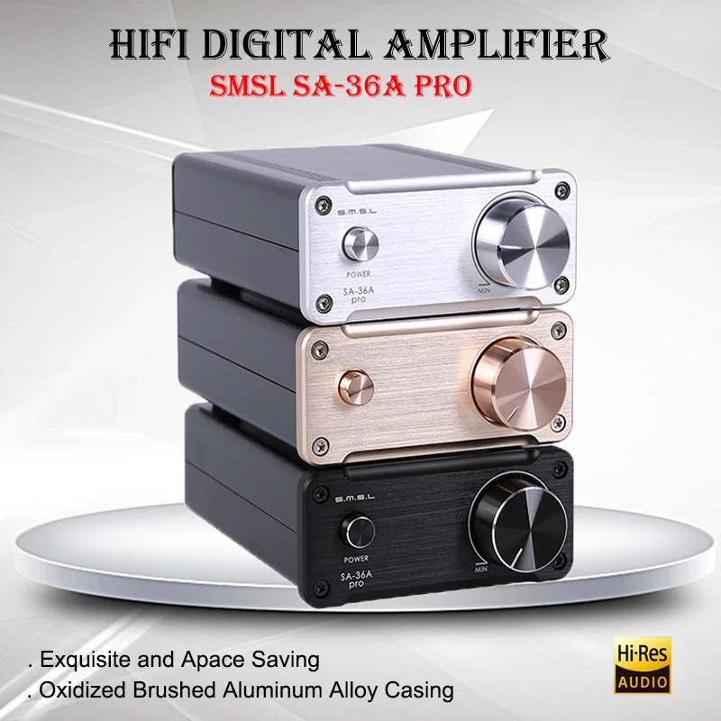 SMSL SA-36A Pro Портативный усилитель мощности класса d аудио hifi Цифровой усилитель профессиональный аудио усилитель TDA7492PE усилители