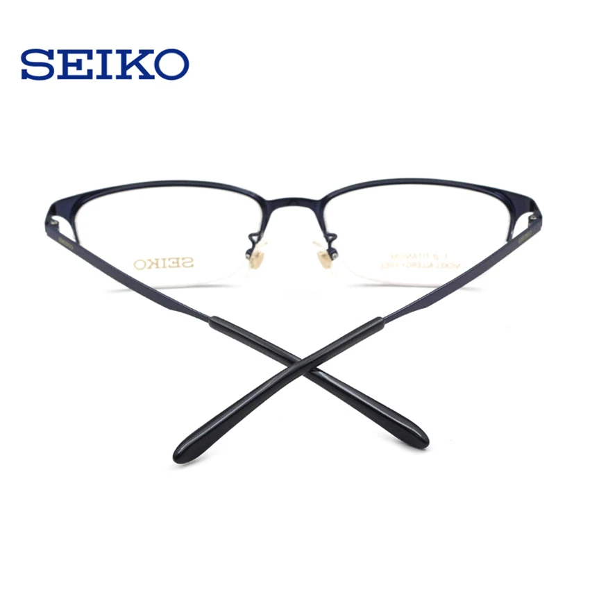 SEIKO титановые оправы для очков для мужчин, близорукие полуоправы, мужские близорукие очки, оптические очки, оправа для очков HC1018