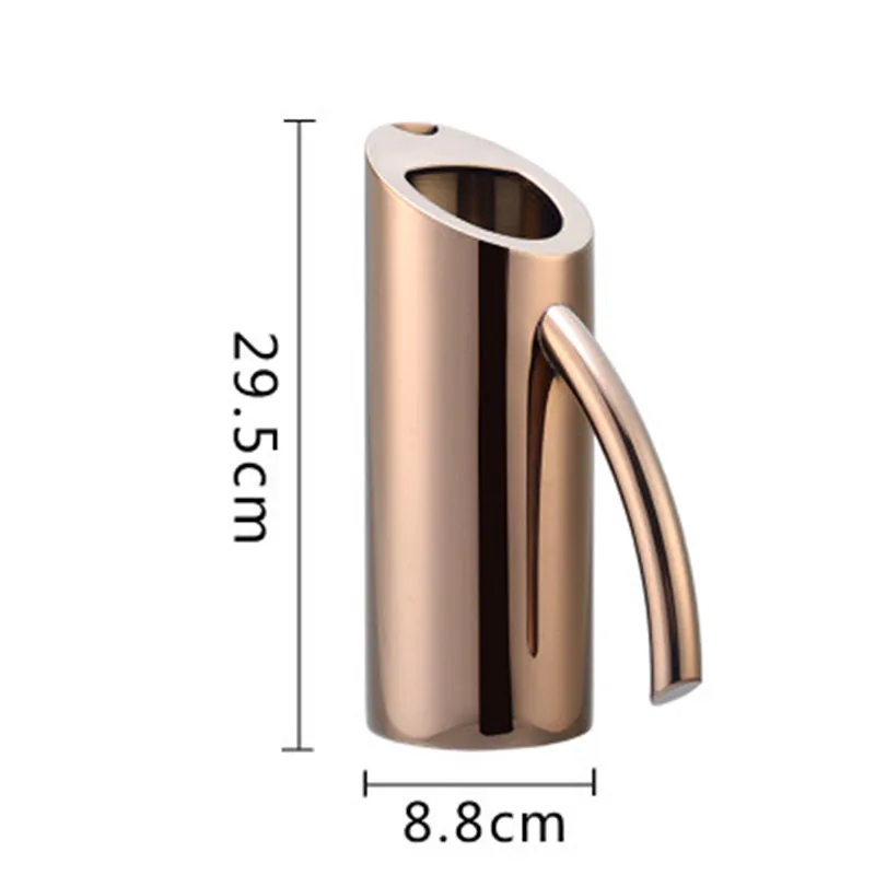 1.5L 29.5x8.8cm Золотое Золото Нержавеющая сталь ледяная холодная замораживание воды чайник вино пивная банка бар фруктовый сок кувшины красное вино разделитель контейнеры - Цвет: 1.5L 29.5x8.8cm