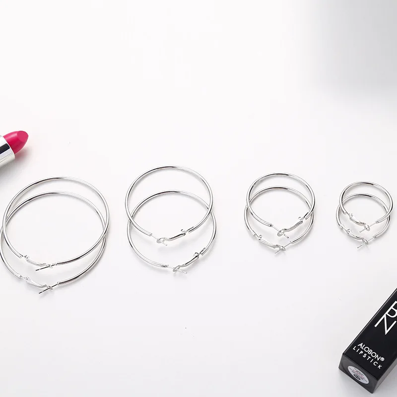 Корейские звезды большие круглые серьги преувеличены простые женские ювелирные