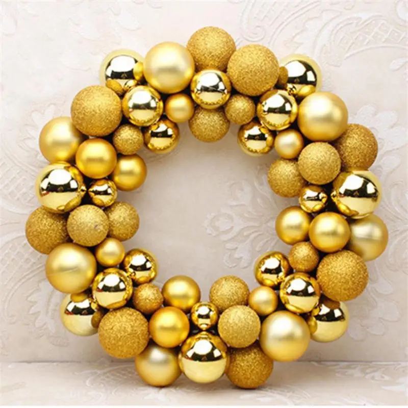 Кольцо в виде порошковых шариков Рождественский венок гирлянда подвесной декор