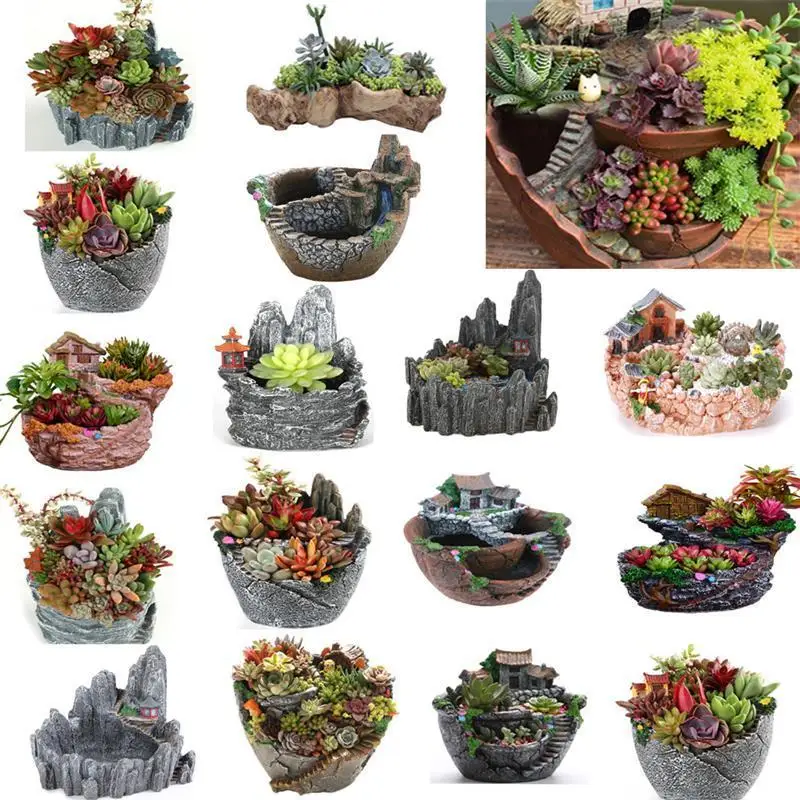 BESTOYARD современный Сказочный Сад DIY бонсай миниатюрный полимерный горшок горшки дача сладкий дом цветочный горшок для суккулентных растений