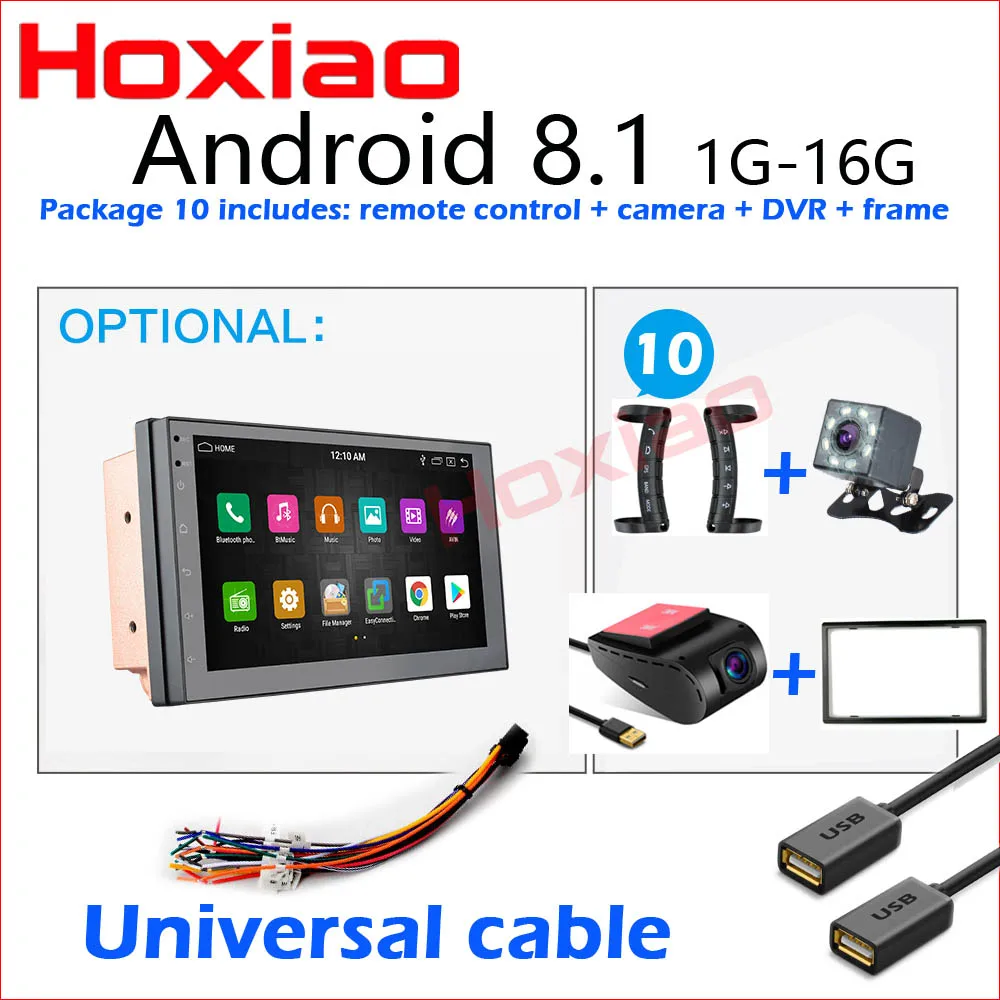 1G-1234 Восьмиядерный 2G+ 32G Android 8,1 RDS автомобильный Радио Стерео " 2 Din Универсальный Автомобильный плеер gps навигация Wifi Bluetooth аудио плеер - Цвет: 1G-1234