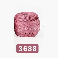 3688 72 цвета французский DMC80 ART19 ручной работы кружево крючком вышивка мягкая пряжа цветок Вязание крючком нитки для ручного вязания 80 метров - Цвет: 3688