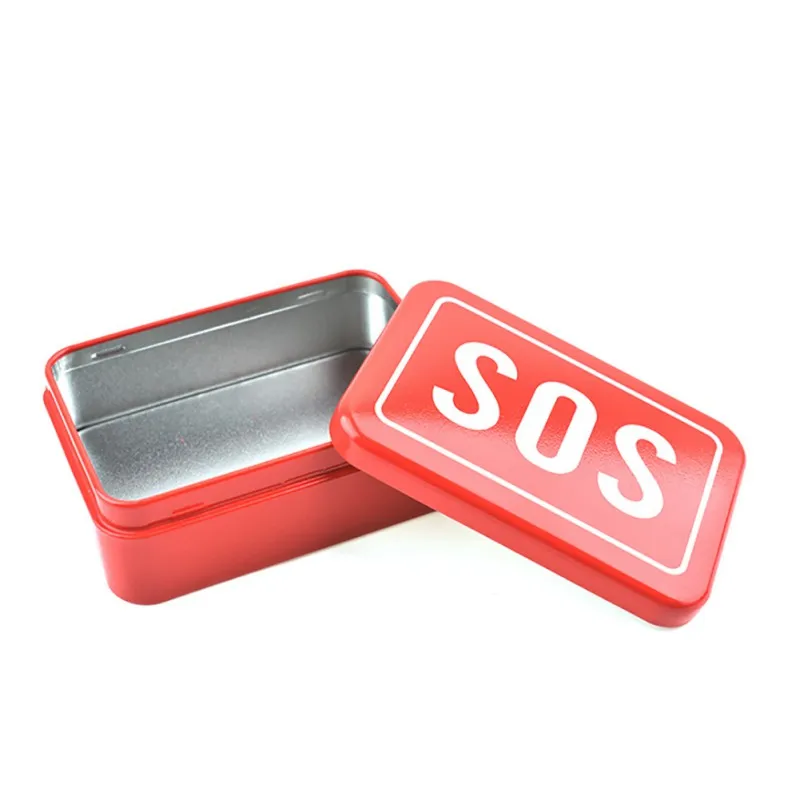 SOS Printed Outdoor Survival Box Portable Medical Cigarette Business Card(Survival) Tool Organizer Case Container