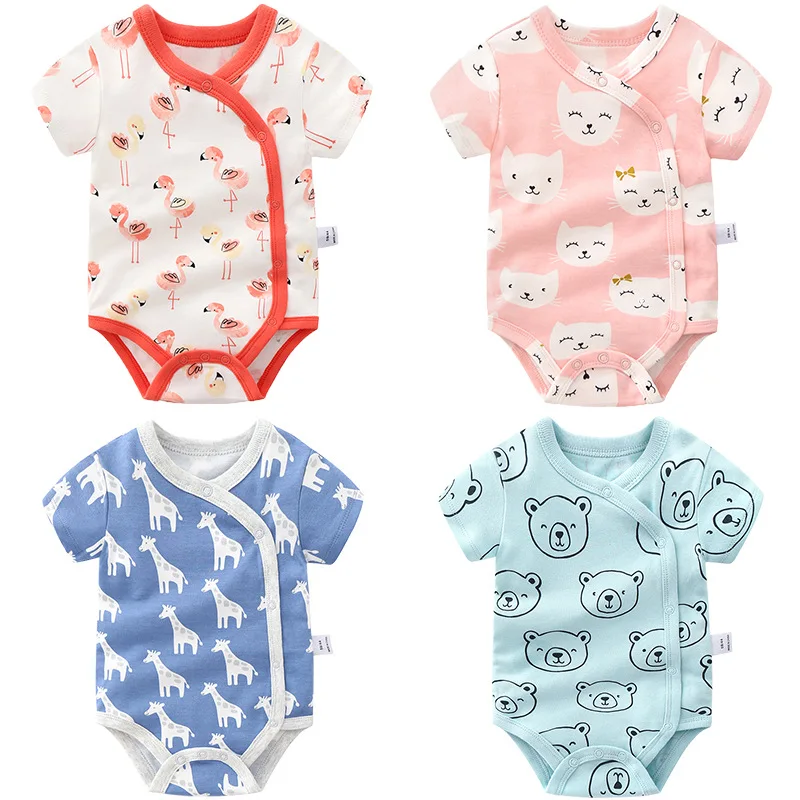 Одежда для новорожденных мальчиков и девочек 0-18 месяцев летний однотонный