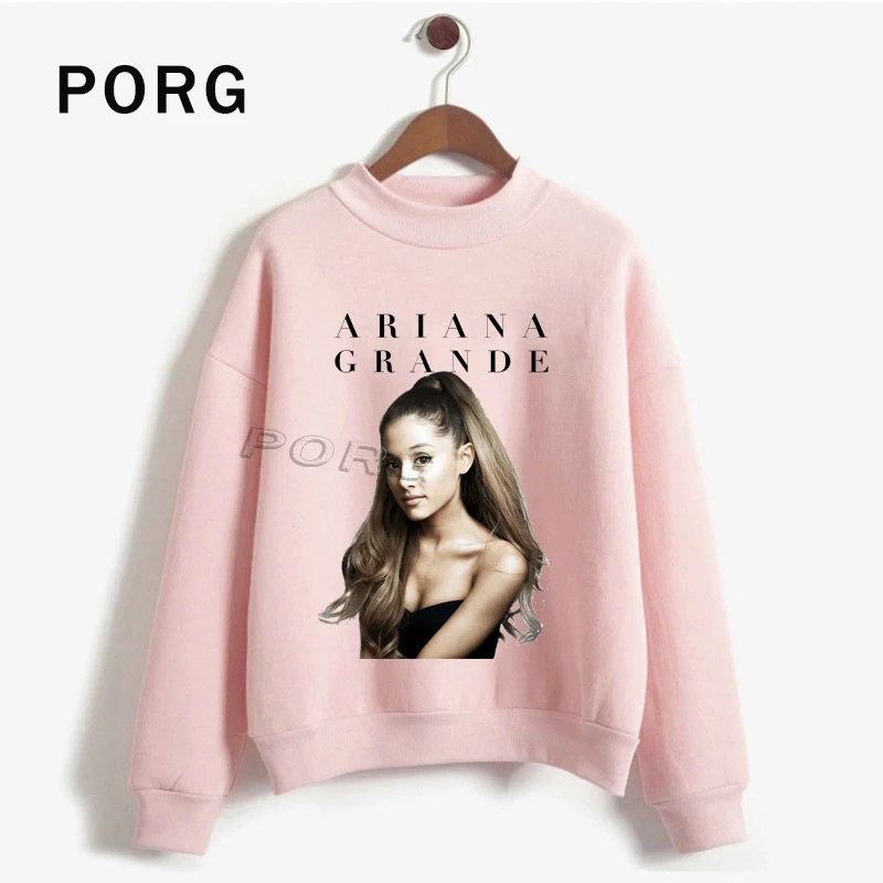 

Свитшот Ariana Grande женский с круглым вырезом, Готическая уличная одежда в стиле Харадзюку, розовая Женская одежда, худи с длинным рукавом, 2019