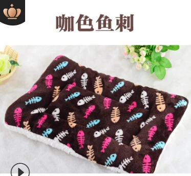 coffee Новейшая популярная зимняя теплая и мягкая подстилка для домашних животных коврик для собаки Лежанка для котиков клетка питомник отдых милый коврик для дома - Цвет: coffee