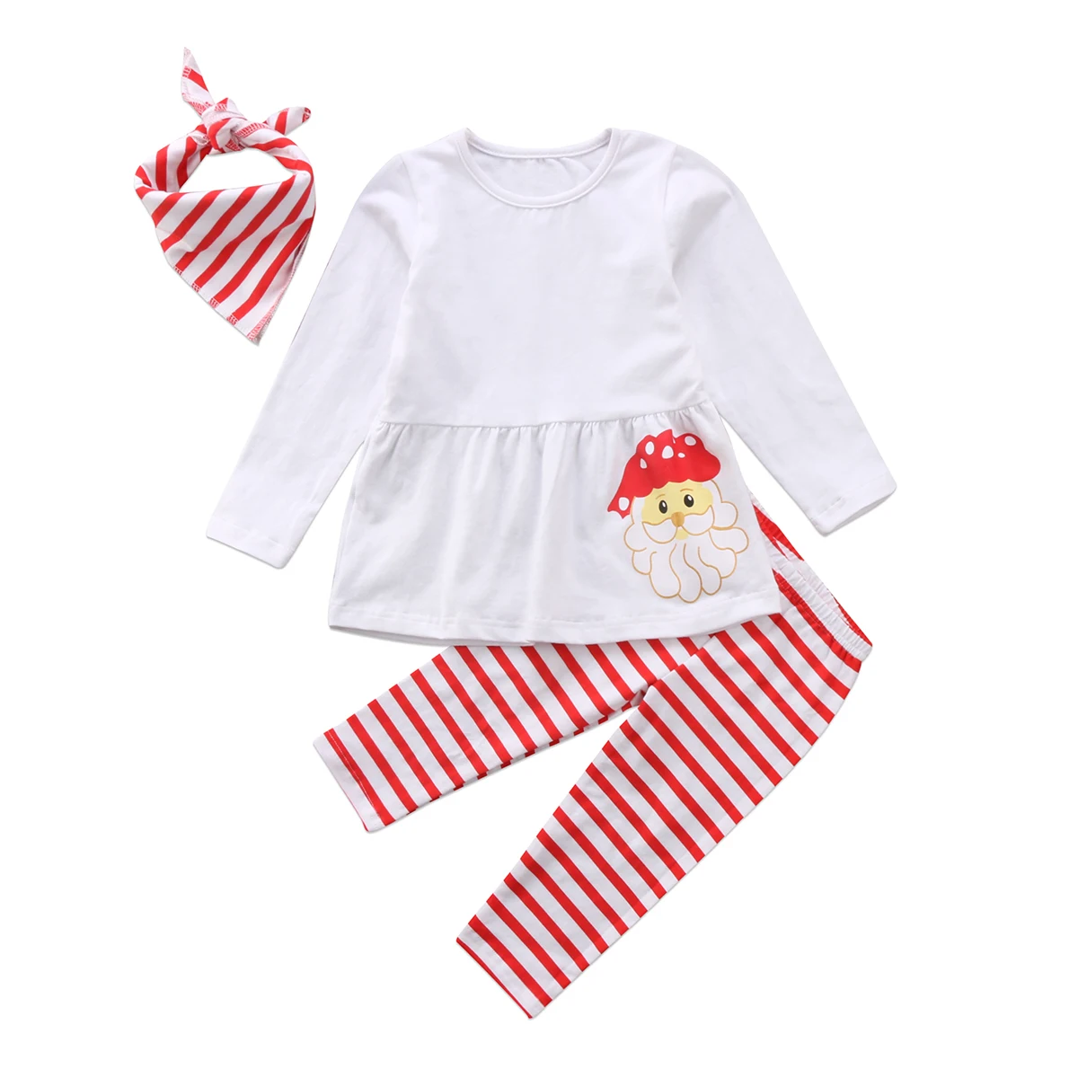 Emmababy рождественские милые детские топы для маленьких девочек платье Санта брюки
