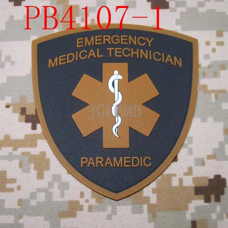pb4107 Tan Аварийный медицинский техник фельдшер тактический боевой дух военный Красный Крест 3D ПВХ - Цвет: pb4107 Tan