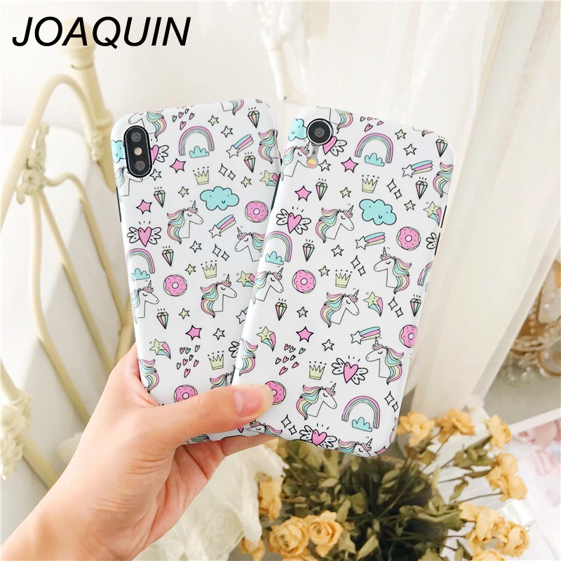 2018 новый роскошный мультяшный Единорог Телефон чехол для iPhone 6 S 7 8 plus X XR XS MAX