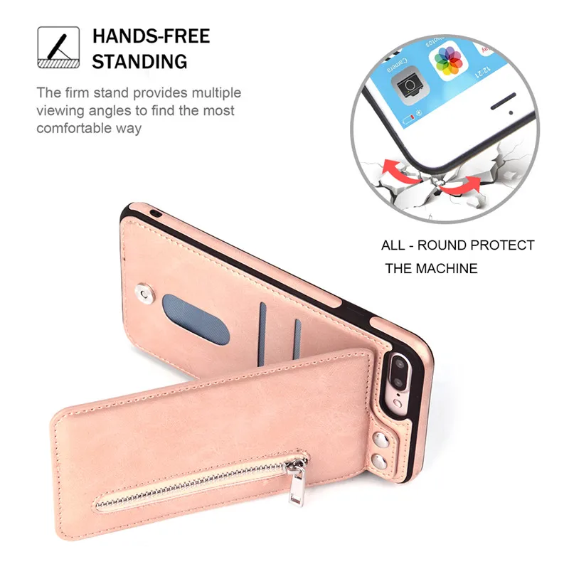 Чехол-подставка s для iPhone X XR XS Max Модный кожаный чехол для телефона держатель для карт кошелек чехол для iPhone X 8 7 6S 6 Plus