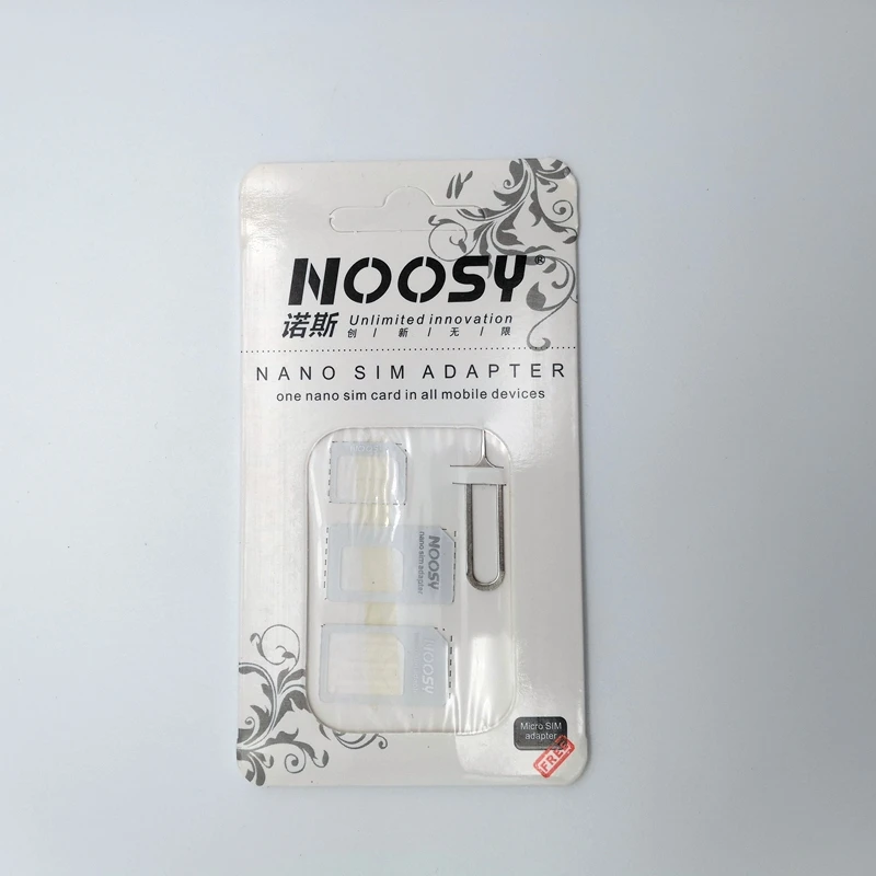 Адаптер для sim-карты 4 в 1 Noosy Nano Micro SIM Адаптер Стандартные адаптеры для sim-карт ключ для извлечения для iPhone samsung