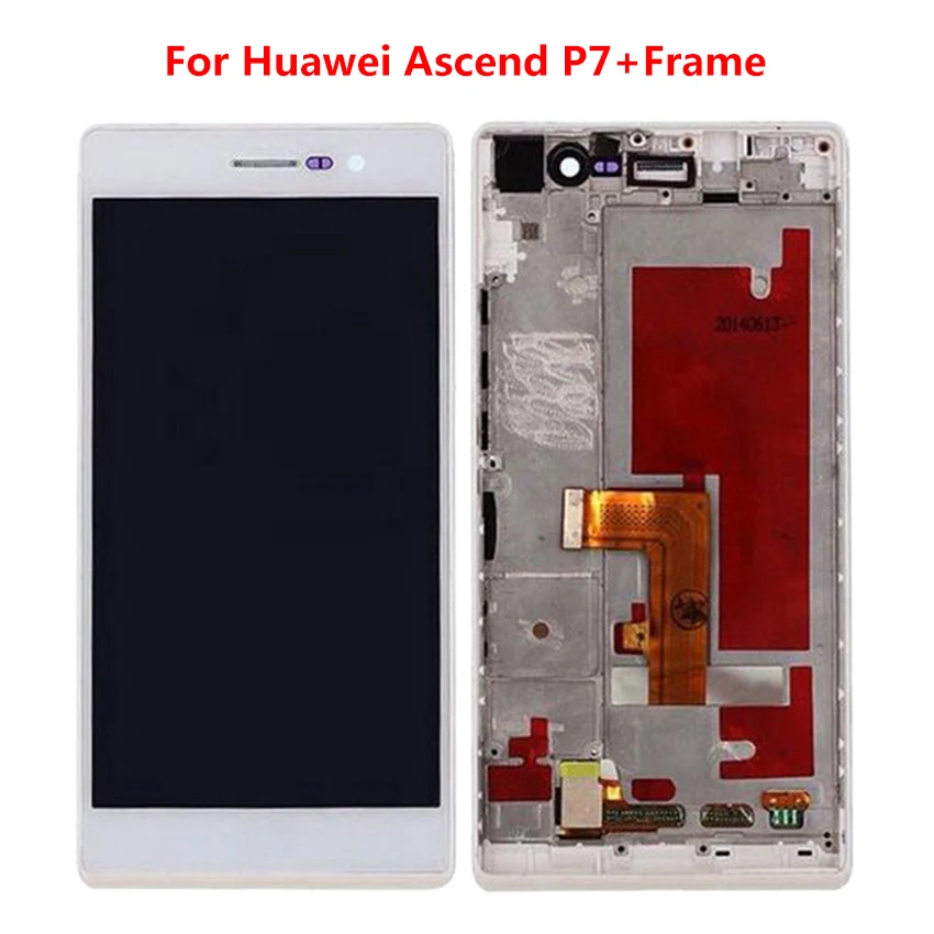 Для Huawei P7 дисплей Ascend ЖК сенсорный экран дигитайзер с рамкой Замена Черный