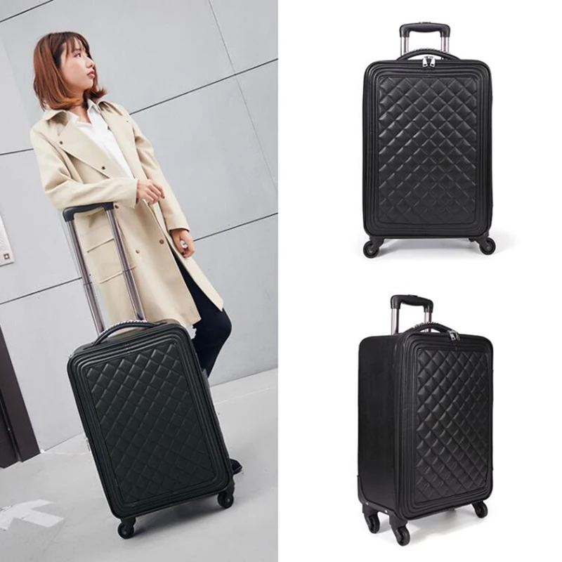 CARRYLOVE 1" 20" 2" женская кожаная сумка на колесиках набор чемоданов для путешествий