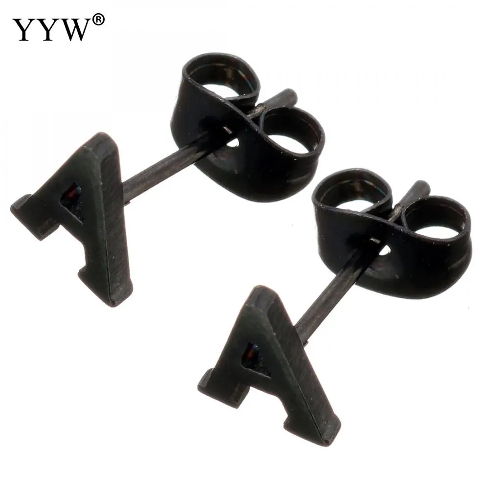 Серьги гвоздики из нержавеющей стали с буквами от A до Z|fashion stud earrings|stud earringsjewelry