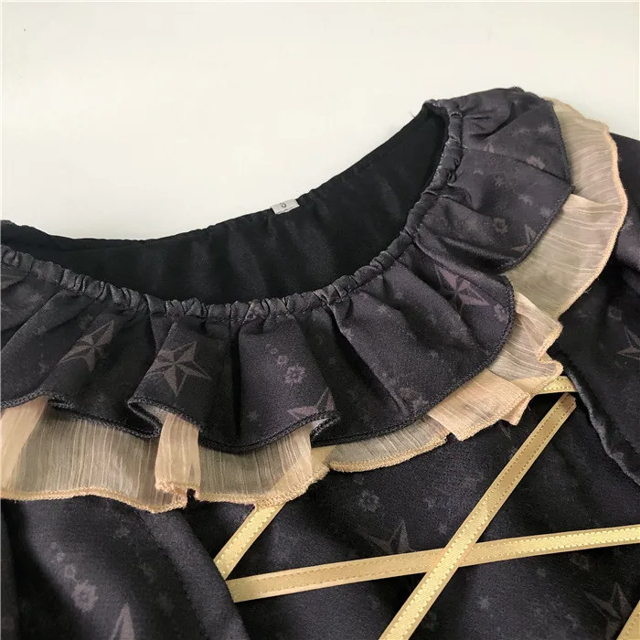 

sweet lolita dress Vintage ruffled Puff Sleeve Lace victorian dress cute printing kawaii girl gothic lolita op loli cosplay