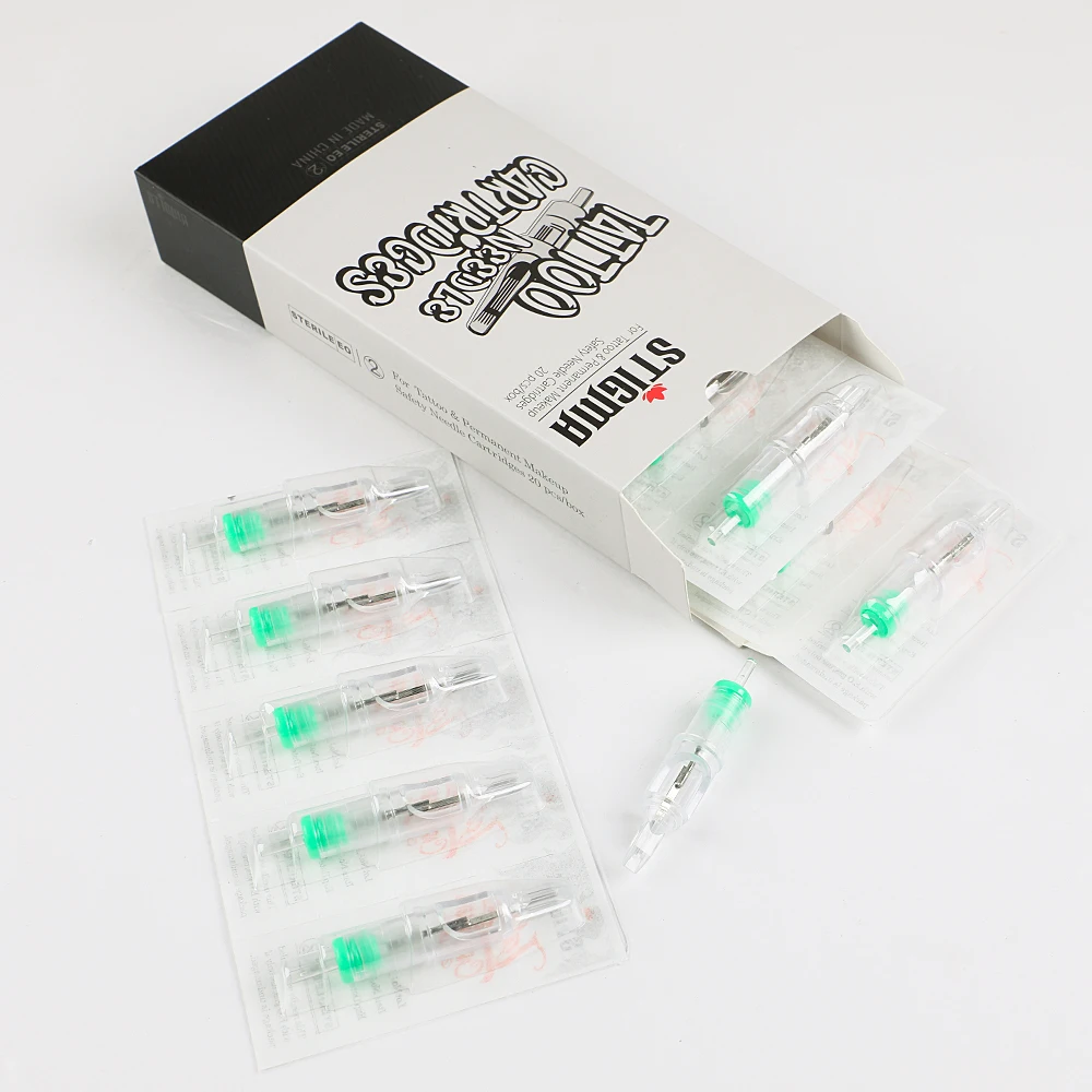 

Stigma 20 Pcs Cartridge Needles Disposable Permanent Makeup piercing Needles Tattoo Body&Art EN08-FS