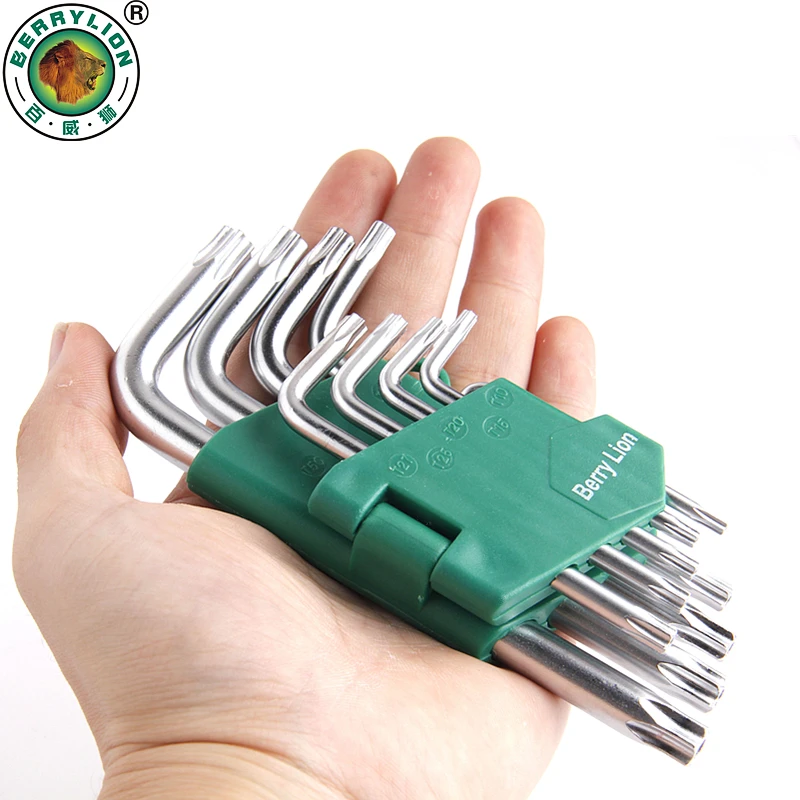 Набор шестигранных гаечных ключей BERRYLION 9 шт. отвертка l-образной формы
