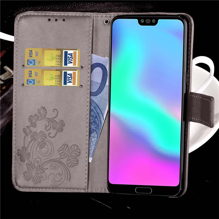 Чехол для huawei Honor 10 чехол флип 5 84 &quot с цветами кожа Магнитный кошелек книга