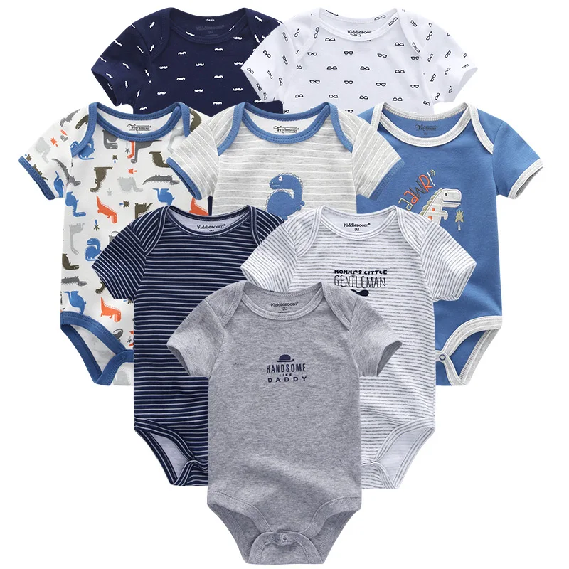 Baby Clothes 9 Детская одежда на возраст от 8 до шт./компл. хлопок, комплект одежды для новорожденного мальчика и девочки, комбинезон летние шорты с длинными рукавами для младенцев, Костюмы с принтом в виде животных для детей, пижамный комплект для мальчиков и девочек; roupas de bebe - Цвет: Baby Clothes 9