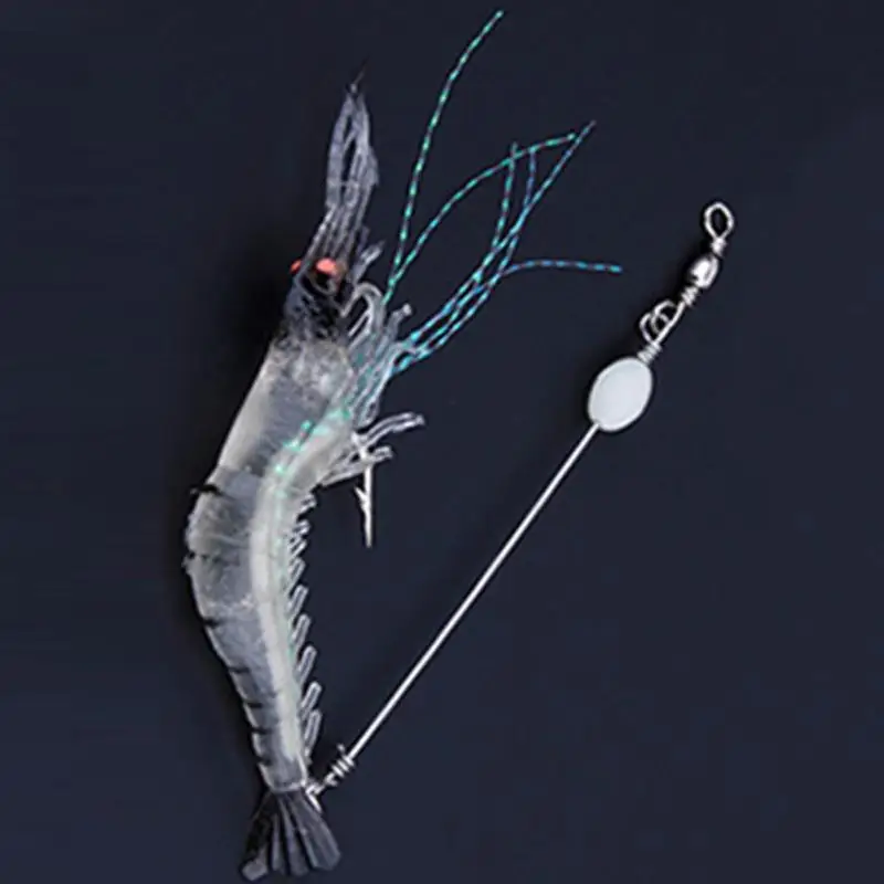 Hot Sale1Pcs 9cm Shrimp Simulation Soft Prawn Lure Hook Tackle Bait Fishing Lures