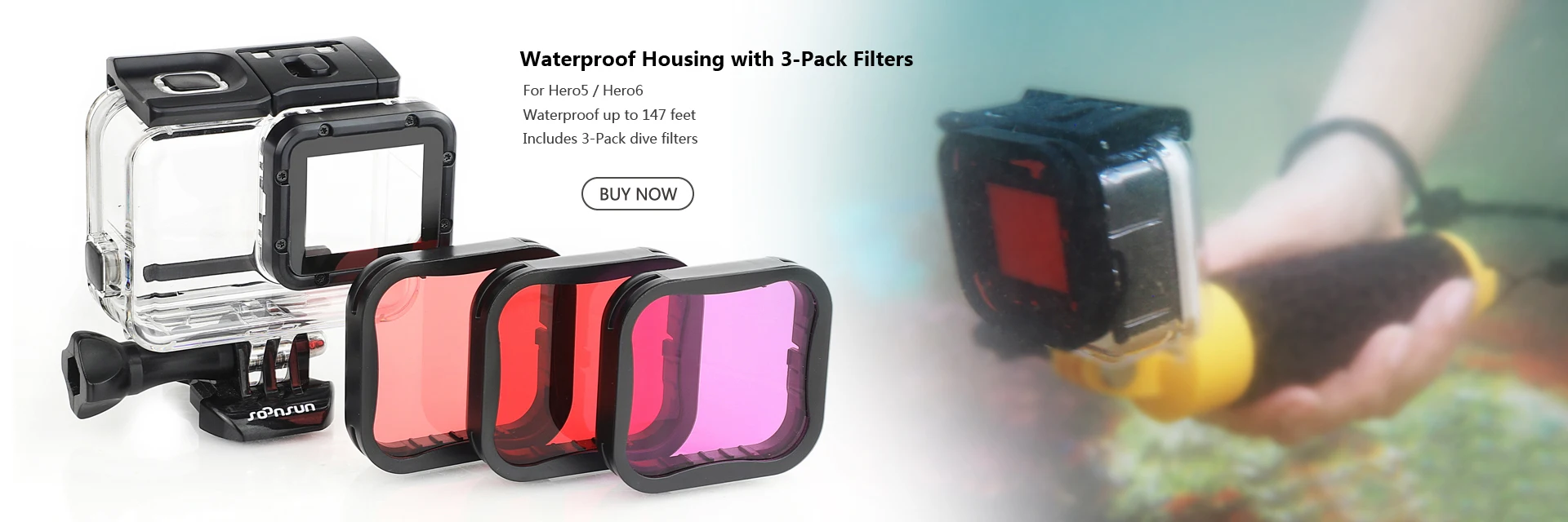 SOONSUN стандартная рамка крепление защитный корпус чехол для GoPro Hero 5 6 7 черный Экшн-камера Go Pro Аксессуары