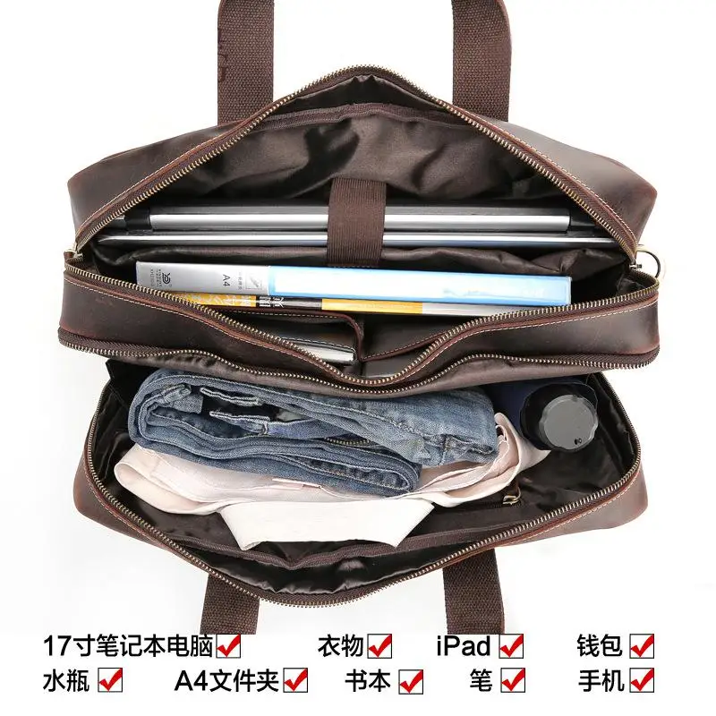 Бренд натуральной кожи Для мужчин сумка Повседневное Бизнес кожа s моды с