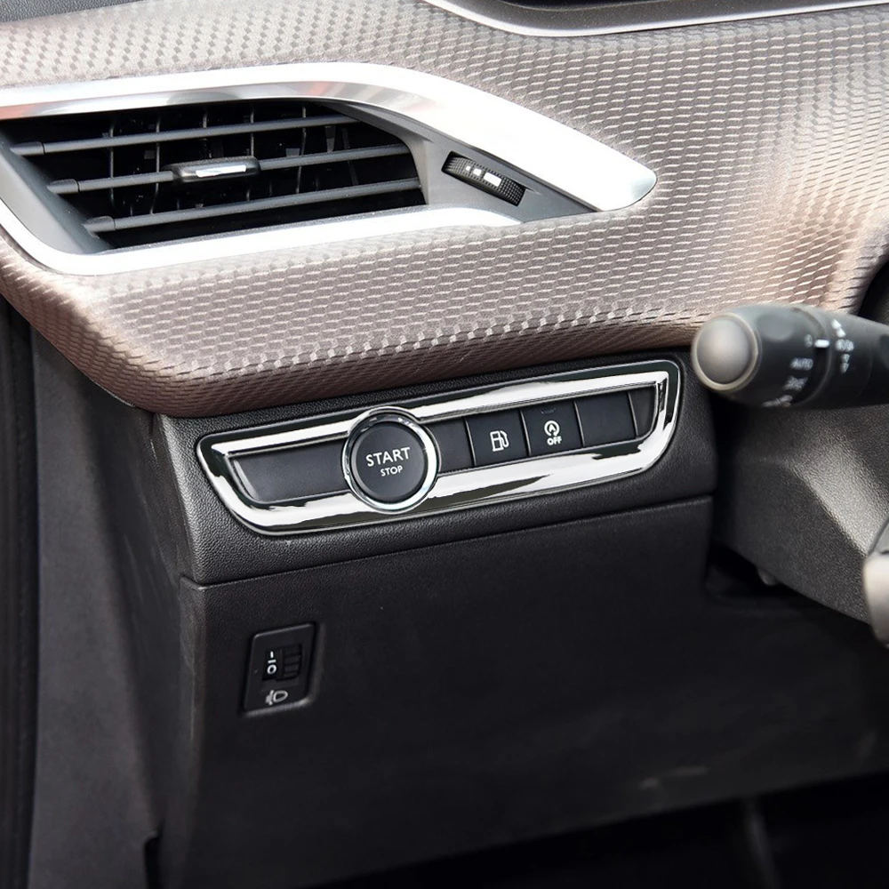 Ключ для запуска брелока наклейка s Trank ручка Накладка подходит для peugeot 2008- LHD аксессуары наклейка