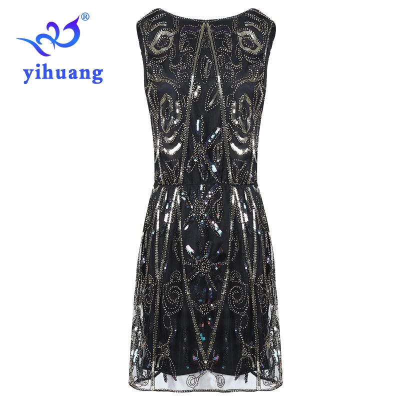 Женское винтажное платье 1920-х годов праздничные платья в стиле Великий Гэтсби с