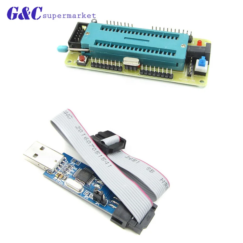 AVR ATMEGA16 минимальная системная плата ATmega32 макетная плата+ USB ISP USBasp программист для ATMEL